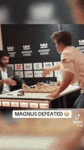 magnus defeated in a norway chess game