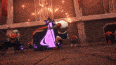 a group of cartoon characters are fighting each other in a room