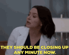 Greys Anatomy Amelia Shepherd GIF - Greys Anatomy Amelia Shepherd They Should Be Closing Up Any Minute Now GIFs