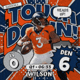 an advertisement for denver broncos quarterback den wilson is shown