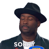 Sorry Justin Sticker - Sorry Justin Family Feud Canada Stickers