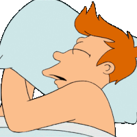 Sleeping Philip J Fry Sticker - Sleeping Philip J Fry Futurama Stickers