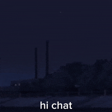 a cartoon girl with her arms crossed and the words hi chat above her