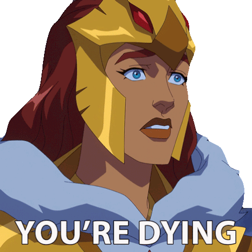 You'Re Dying Teela Sticker - You'Re Dying Teela Masters Of The Universe Revolution Stickers