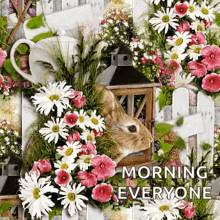 Good Morning Bunny GIF - Good Morning Bunny Flowers GIFs