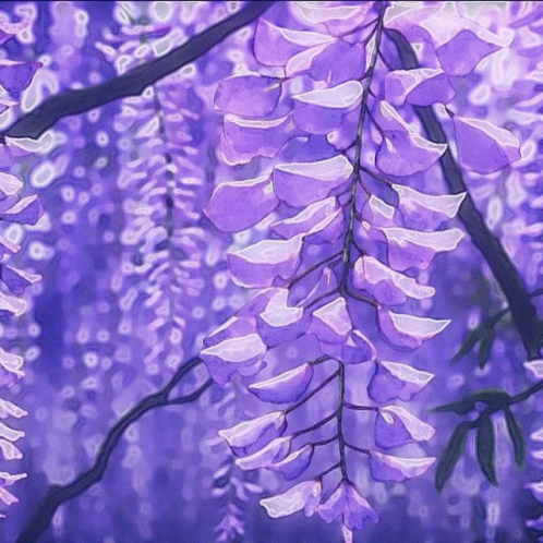 Tanjiro Purple Wisteria Flowers GIF