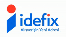 a logo for idefix with a red circle in the middle