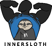 a logo for innersloth with a cartoon sloth