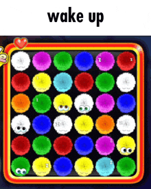 a screen shot of a game that says wake up on it