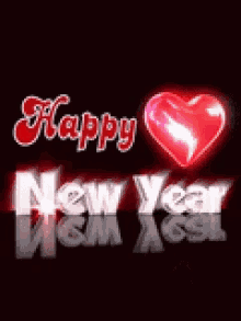 Happy New Year Hearts GIF - Happy New Year Hearts Animated Text GIFs