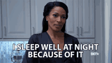I Sleep Well At Night Because Of It Kron Moore GIF - I Sleep Well At Night Because Of It Kron Moore Victoria Franklin GIFs