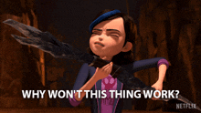 Why Wont This Thing Work Claire Nunez GIF - Why Wont This Thing Work Claire Nunez Trollhunters Tales Of Arcadia GIFs