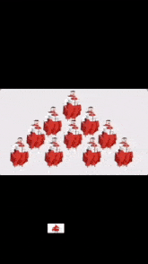 a group of cartoon characters are stacked on top of each other in the shape of a pyramid