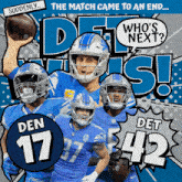 Detroit Lions (42) Vs. Denver Broncos (17) Post Game GIF