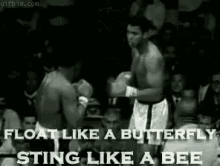 Float Like A Butterfly Sting Like A Bee Muhammad Ali GIF - Muhammad Ali Ali Butterfly GIFs