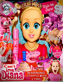 a barbie doll with a crown on her head is called diana