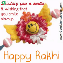 Happy Rakhi Gifkaro GIF - Happy Rakhi Gifkaro Sending You A Smile GIFs