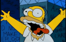 Crazy Person Homer Simpson GIF - Crazy Person Homer Simpson Yelling GIFs