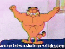 Bedwars Selfish Challenge Garfield Sigma Muscular GIF - Bedwars Selfish Challenge Garfield Sigma Muscular GIFs
