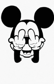 Insomnia Mickey Mouse GIF - Insomnia Mickey Mouse Middle Finger GIFs