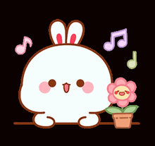 Listening To Music Bunny GIF - Listening To Music Bunny GIFs