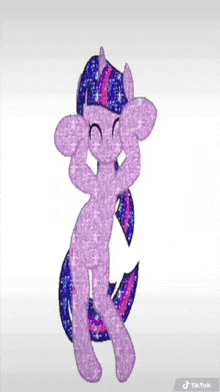 twilight sparkle from my little pony is dancing on a tiktok video