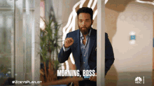 Morning Boss Simon GIF - Morning Boss Simon Zoeys Extraordinary Playlist GIFs