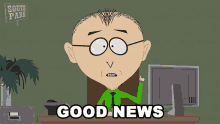 Good News Mr Mackey GIF - Good News Mr Mackey South Park GIFs