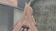a girl with horns is smoking a cigarette in front of a sign that says ' tb ' on it