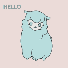 hello hi dancing sheep cute