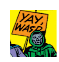 Janet Van Dyne Wasp Sticker - Janet Van Dyne Wasp Doctor Doom Stickers