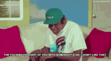 Tyler The Creator The Fucking Thought Of You With Somebody Else GIF - Tyler The Creator The Fucking Thought Of You With Somebody Else I Dont Like That GIFs