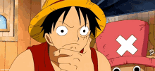 One Piece Monkey D Luffy GIF - One Piece Monkey D Luffy Thinking GIFs