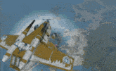 a space ship with the number 08 on the side