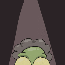 a cartoon drawing of a person with a hat on
