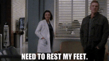 Greys Anatomy Amelia Shepherd GIF - Greys Anatomy Amelia Shepherd Need To Rest My Feet GIFs