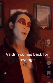 a screenshot of a video that says vaidrin comes back for revenge on it