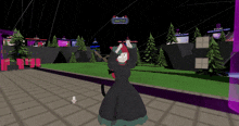 a cartoon character in a video game has a sign above her head that says ' your ' on it