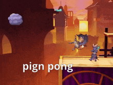 pign pong is the name of the game shown in this cartoon