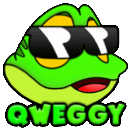 Qweggy Frog Sticker - Qweggy Frog Green Stickers