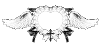 a black and white drawing of a heart with angel wings