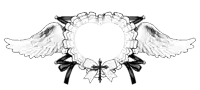 a black and white drawing of a heart with angel wings
