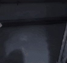 a person is standing in a dark room holding a flashlight