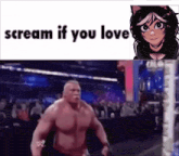 a picture of a man and a picture of a girl with the words " scream if you love "