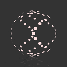 a gray sphere with white dots on it