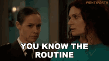 You Know The Routine Vera Bennett GIF - You Know The Routine Vera Bennett Bea Smith GIFs
