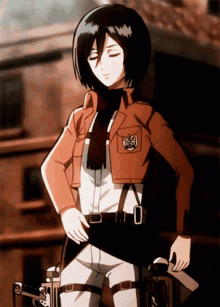 Shinzou Wo Sasageyo Mikasa GIF