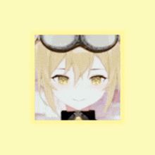 a cube with a picture of a girl with glasses on it