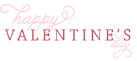 happy valentine 's day is written in pink letters on a white background