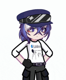 a drawing of a person wearing a t-shirt that says ' lurime ' on it